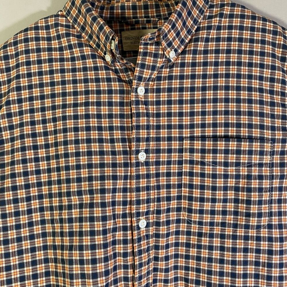 Ralph Lauren Denim & Supply Shirt Mens XL Check Plaid Oxford Button Down